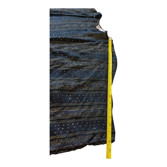 Free People | Sheer Sequin Duster Kimono | Black & Gold | OS - Picture 9 of 11